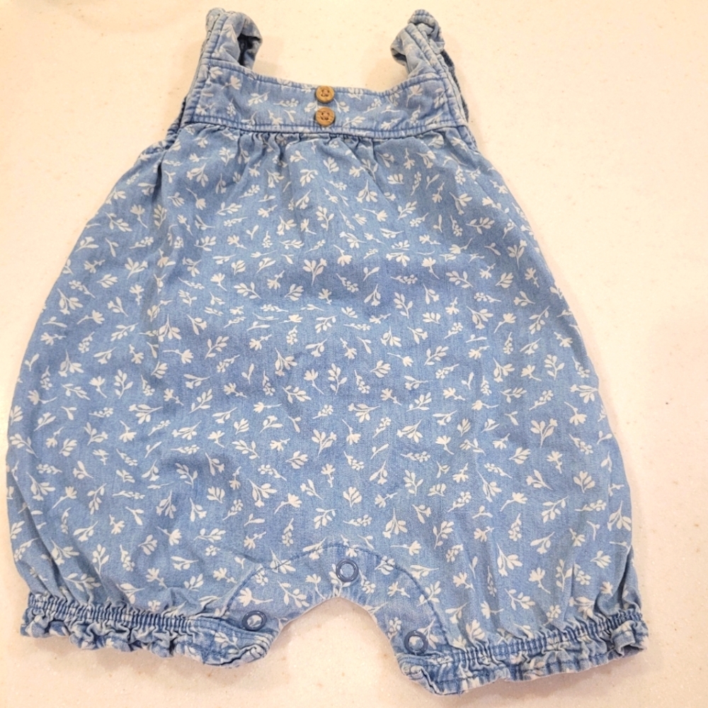 Blue Flower Romper